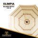 OLIMPIA BLANCO ROTO 200 cm con Espiral y Poste de Recorrido Total. 8 Varillas.  PROTECCIÓN Total contra los Rayos UV