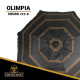 OLIMPIA NEGRO 220 cm con Espiral y Poste de Recorrido Total. 8 Varillas.  PROTECCIÓN Total contra los Rayos UV