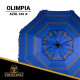 OLIMPIA AZUL 200 cm con Espiral y Poste de Recorrido Total. 8 Varillas.  PROTECCIÓN Total contra los Rayos UV