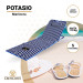 Cama Plegable POTASIO 1309-1 (Marinera) - Tumbona portátil para Playa, Jardín y Camping. Plegable y Fácil de Transportar