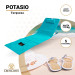 Cama Plegable POTASIO 1309-1 (Turquesa) - Tumbona portátil para Playa, Jardín y Camping. Plegable y Fácil de Transportar