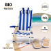 BIO 12009 Marinera -  Silla de playa plegable con reposabrazos y 9 posiciones