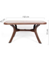 Conjunto Mesa Caribe Rectangular + 6 Sillas Caribe De Resina - Blanco