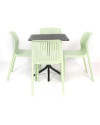 Conjunto de jardín GRAND Verde-Manzana. Resina RECICLABLE 100% para Interior y Exterior.