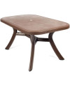 Conjunto Mesa Caribe Luxe Rectangular + 6 Sillas Ambassador de Resina (Chocolate)