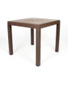 Conjunto Mesa Caribe Cuadrada + 4 Sillas Caribe de Resina - Chocolate