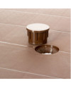 Conjunto Mesa Caribe Cuadrada + 4 Sillas Caribe de Resina - Chocolate