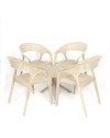 Conjunto de Resina CARISMA - Resina 100% Reciclable. Para Interior y Exterior (Crema)