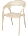 Conjunto de Resina CARISMA - Resina 100% Reciclable. Para Interior y Exterior (Crema)
