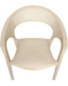Conjunto de Resina CARISMA - Resina 100% Reciclable. Para Interior y Exterior (Crema)