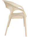 Conjunto de Resina CARISMA - Resina 100% Reciclable. Para Interior y Exterior (Crema)