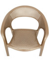 Conjunto de Resina CARISMA - Resina 100% Reciclable. Para Interior y Exterior (Café)
