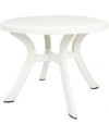 Conjunto Mesa Caribe Redonda + 4 Sillas Gala de Resina (Blanco)