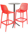 Conjunto de Resina PARTY-BAR - Resina 100% Reciclable. Para Interior y Exterior (Rojo)