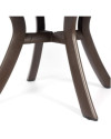 Conjunto Mesa Caribe Redonda + 4 Sillas Caribe de Resina - Chocolate