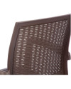 Conjunto Mesa Caribe Redonda + 4 Sillas Caribe de Resina - Chocolate