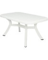 Conjunto Mesa Caribe Luxe Rectangular + 6 Sillas Gala de Resina (Blanco)