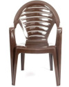 Conjunto Mesa Viana Monoblock + 4 Sillas Ofir de Resina - Chocolate