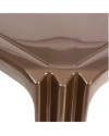 Conjunto Mesa Viana Monoblock + 4 Sillas Ofir de Resina - Chocolate