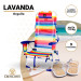 LAVANDA 12009 Orgullo - Silla de playa plegable con reposabrazos