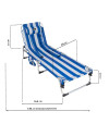 PRESTIGE 2012 Marinera - Tumbona de playa plegable, reclinable y de 4 Posiciones