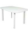 Conjunto Mesa Viana Rectangular + 6 Sillas Gala de Resina (Blanco)