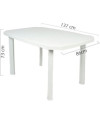 Conjunto Mesa Viana Rectangular + 6 Sillas Gala de Resina (Blanco)