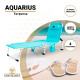 AQUARIUS 2012 Turquesa - Tumbona reclinable de playa plegable y reclinable