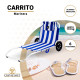CARRITO 5001 Marinera - Silla de playa plegable con ruedas y 6 posiciones