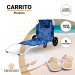 CARRITO 5001 Flowers - Silla de playa plegable con ruedas y 6 posiciones