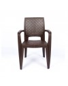 Lote de 4 Sillas de resina CARIBE (Chocolate)