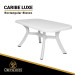 Mesa de resina CARIBE Luxe Rectangular (Blanco)