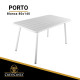 Mesa Luxe Porto Aluminio 80x140 cm (Blanco)