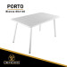 Mesa Luxe Porto Aluminio 80x140 cm (Blanco)