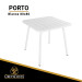 Mesa Luxe Porto Aluminio 80x80 cm (Blanco)
