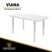 Mesa de resina VIANA Rectangular (Blanco)
