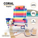 CORAL 2108 Orgullo - Silla de Playa Plegable con reposabrazos y 9 posiciones