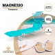 MAGNESIO 1012 Turquesa - Tumbona reclinable con TOLDO de Playa plegable y reclinable