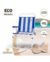 Pack 2 Sillas ECO 28082 Marinera + Sombrilla acero 180 cm Marina