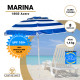 Sombrilla 180 cm MARINA Acero con Espiral y manetas centrales. 8 varillas.