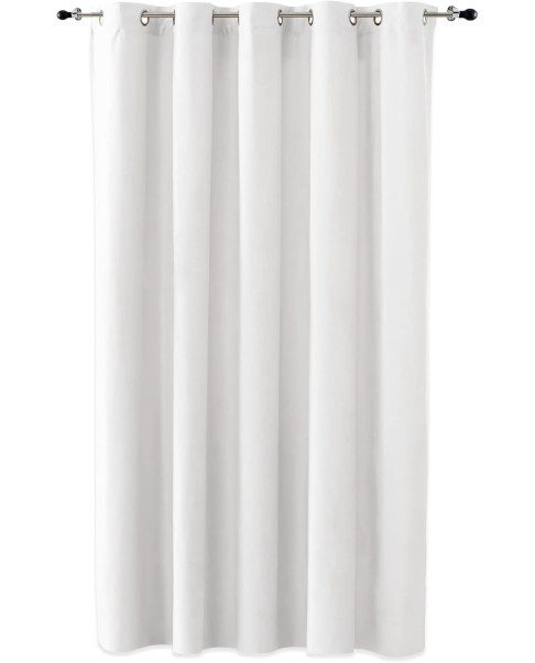 Cortina Oscurante Anillas Tamaño 200 x 260 cm - Cortina Color Blanco - Cortina Super Elegante Tacto Extrasuave