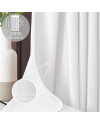 Cortina Oscurante Anillas Tamaño 200 x 260 cm - Cortina Color Blanco - Cortina Super Elegante Tacto Extrasuave