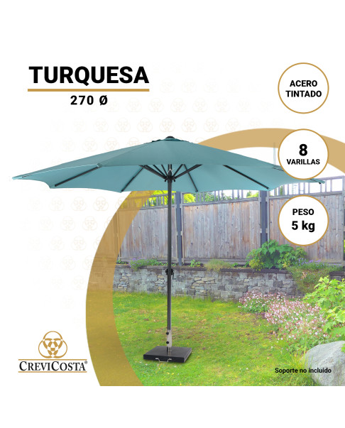 Parasol 270 cm Turquesa