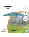 Parasol 270 cm Turquesa