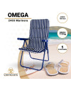 OMEGA 2403-NEW - Sillón plegable acolchado de Acero Tintado