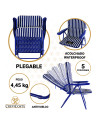OMEGA 2403-NEW - Sillón plegable acolchado de Acero Tintado