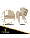 Lote de 4 Sillas de resina CONTRACT LISBOA BOLD (Arena)