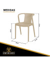Lote de 4 Sillas de resina CONTRACT LISBOA BOLD (Arena)
