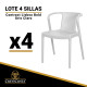 Lote de 4 Sillas de resina CONTRACT LISBOA BOLD (Gris Claro)