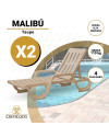 Lote de 2 tumbonas MALIBÚ Taupe